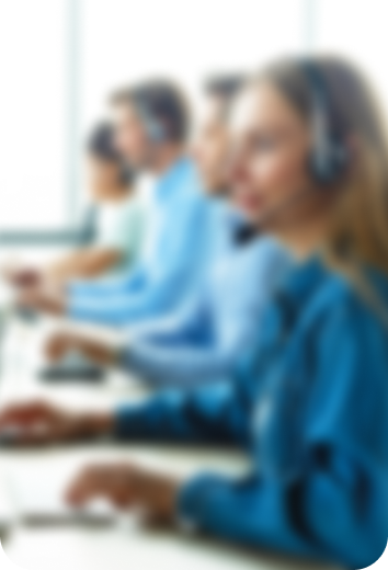 çağrı merkezi işçilerinin küçük boyutlu resmi